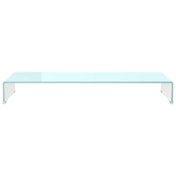 Meuble TV/Support pour moniteur 100x30x13 cm verre vert 