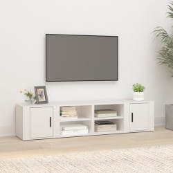 Meubles TV 2 pcs Blanc 80x31,5x36 cm Bois d'ingénierie 