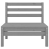Salon de jardin 3 pcs Bois de pin massif Gris 