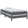 Lit empilable sans matelas gris 75x190 cm bois de pin massif 