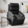 Fauteuil inclinable de massage électrique noir similicuir 