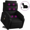 Fauteuil inclinable de massage électrique noir similicuir 