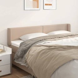 Tête de lit avec oreilles Cappuccino 203x16x78/88 cm Similicuir 