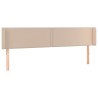Tête de lit avec oreilles Cappuccino 203x16x78/88 cm Similicuir 