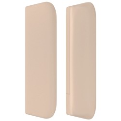 Tête de lit avec oreilles Cappuccino 203x16x78/88 cm Similicuir 