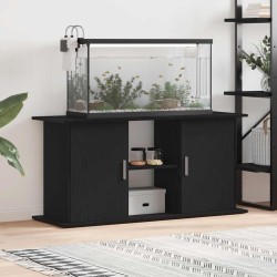 Support d'aquarium chêne noir 121x41x58 cm bois d'ingénierie 