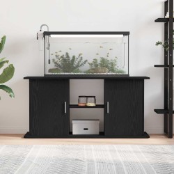 Support d'aquarium chêne noir 121x41x58 cm bois d'ingénierie 