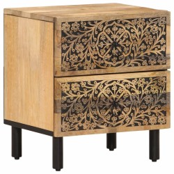 Table de chevet 40x33x46 cm Bois de manguier solide   