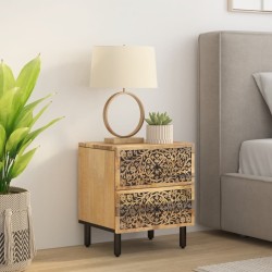 Table de chevet 40x33x46 cm Bois de manguier solide   