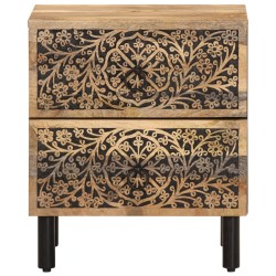 Table de chevet 40x33x46 cm Bois de manguier solide   