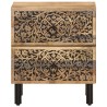 Table de chevet 40x33x46 cm Bois de manguier solide   