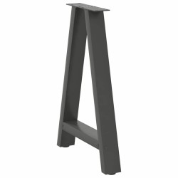 Pieds de table à manger en forme de A 2 pièces Anthracite 50 x (72-73) cm Acier 