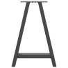 Pieds de table à manger en forme de A 2 pièces Anthracite 50 x (72-73) cm Acier 