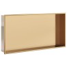 Niche de douche doré brossé 62x32x9 cm acier inoxydable 