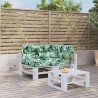 Coussins de palette lot de 3 motif de feuilles tissu 