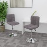 Chaises pivotantes à manger lot de 2 taupe tissu 