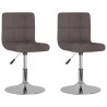 Chaises pivotantes à manger lot de 2 taupe tissu 