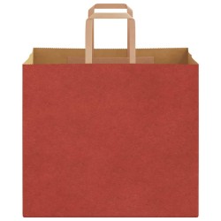 Sacs en papier 250 pcs avec poignées rouge 32x22x28 cm 