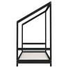 Cadre de lit pour enfants noir 80x200 cm bois de pin massif 