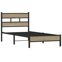 Cadre de lit sans matelas chêne sonoma 107x200 cm 