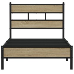Cadre de lit sans matelas chêne sonoma 107x200 cm 