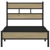 Cadre de lit sans matelas chêne sonoma 107x200 cm 