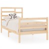 Cadre de lit sans matelas bois massif 75x190 cm 