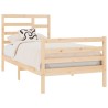 Cadre de lit sans matelas bois massif 75x190 cm 