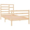 Cadre de lit sans matelas bois massif 75x190 cm 