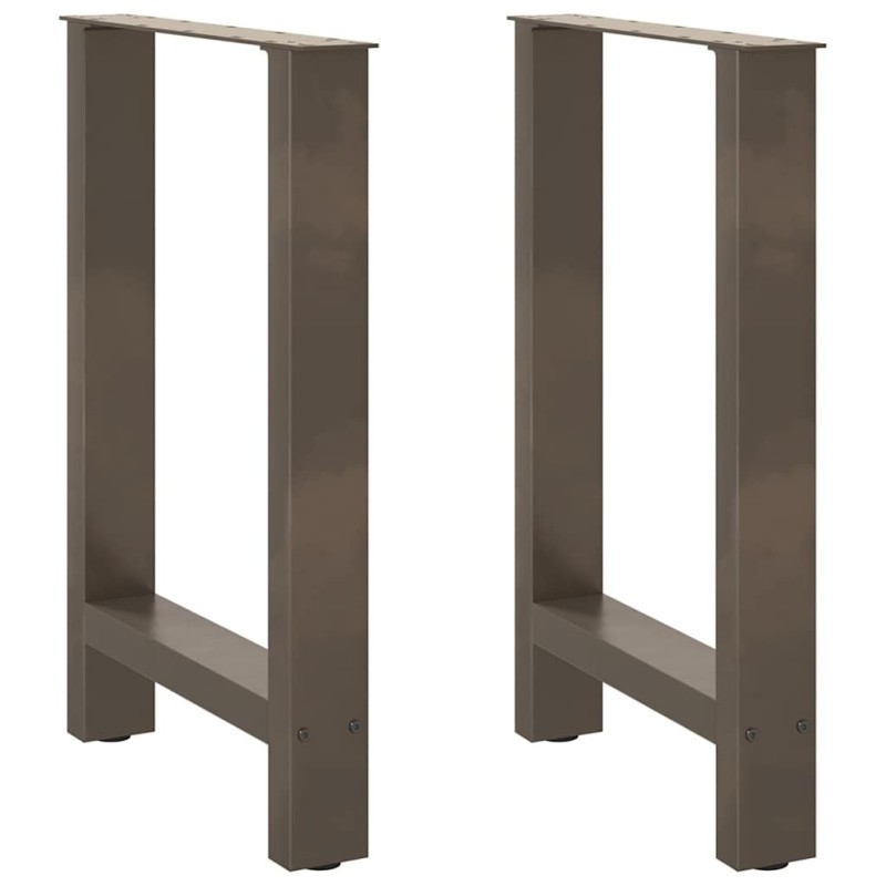 Pieds de table à manger en acier naturel 2 pièces 50 x (72-73) cm Acier 
