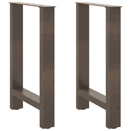 Pieds de table à manger en acier naturel 2 pièces 50 x (72-73) cm Acier 