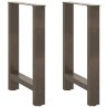 Pieds de table à manger en acier naturel 2 pièces 50 x (72-73) cm Acier 