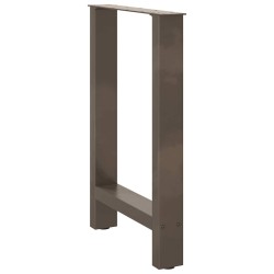 Pieds de table à manger en acier naturel 2 pièces 50 x (72-73) cm Acier 