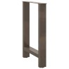 Pieds de table à manger en acier naturel 2 pièces 50 x (72-73) cm Acier 