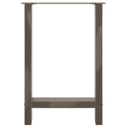 Pieds de table à manger en acier naturel 2 pièces 50 x (72-73) cm Acier 