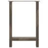 Pieds de table à manger en acier naturel 2 pièces 50 x (72-73) cm Acier 