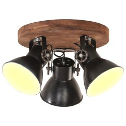 Plafonnier industriel 25 W Noir 42x27 cm E27 
