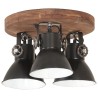 Plafonnier industriel 25 W Noir 42x27 cm E27 