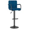 Tabourets de bar lot de 2 bleu velours 