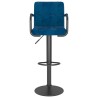 Tabourets de bar lot de 2 bleu velours 