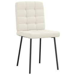 Chaises à manger lot de 2 Crème Velours 
