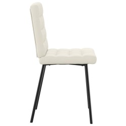 Chaises à manger lot de 2 Crème Velours 