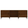 Meuble TV chêne marron 150x30x50 cm bois d'ingénierie 