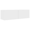 Ensemble de meuble TV 9 pcs Blanc Bois d'ingénierie 
