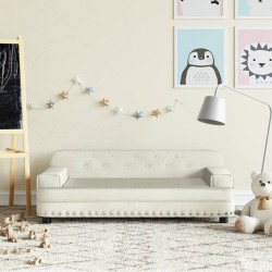 Canapé pour enfants crème 90x53x30 cm velours 