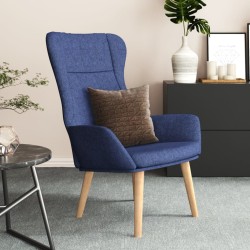 Chaise de relaxation Bleu Tissu 