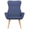 Chaise de relaxation Bleu Tissu 