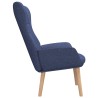 Chaise de relaxation Bleu Tissu 
