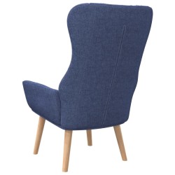 Chaise de relaxation Bleu Tissu 