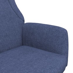 Chaise de relaxation Bleu Tissu 